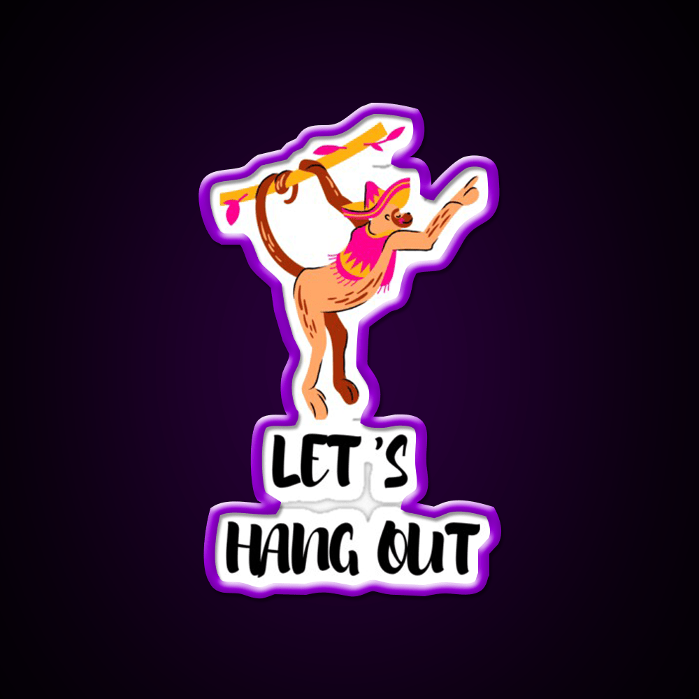 Lets Hang Out Taco Led Neon Sign Mexican Food Sign Rgb Color - Shineneon