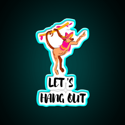 Lets Hang Out Taco Led Neon Sign Mexican Food Sign Rgb Color - Shineneon