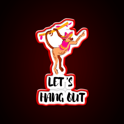 Lets Hang Out Taco Led Neon Sign Mexican Food Sign Rgb Color - Shineneon