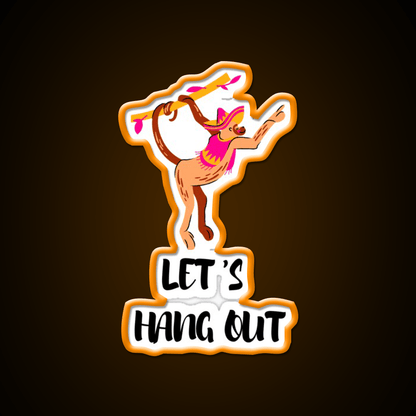 Lets Hang Out Taco Led Neon Sign Mexican Food Sign Rgb Color - Shineneon