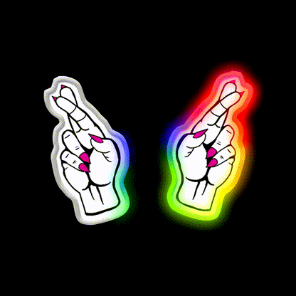 Lets Hope Nail Salon Led Neon Sign Rgb Color - LED neon sign close-up detail