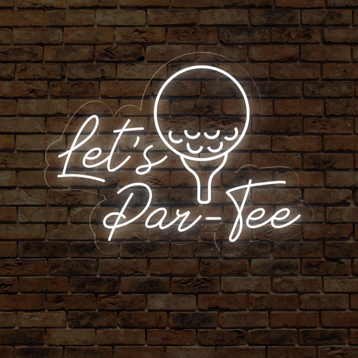 Lets Par-Tee Golf Led Neon Sign For Sports Bar Man Cave Decor | Shineneon