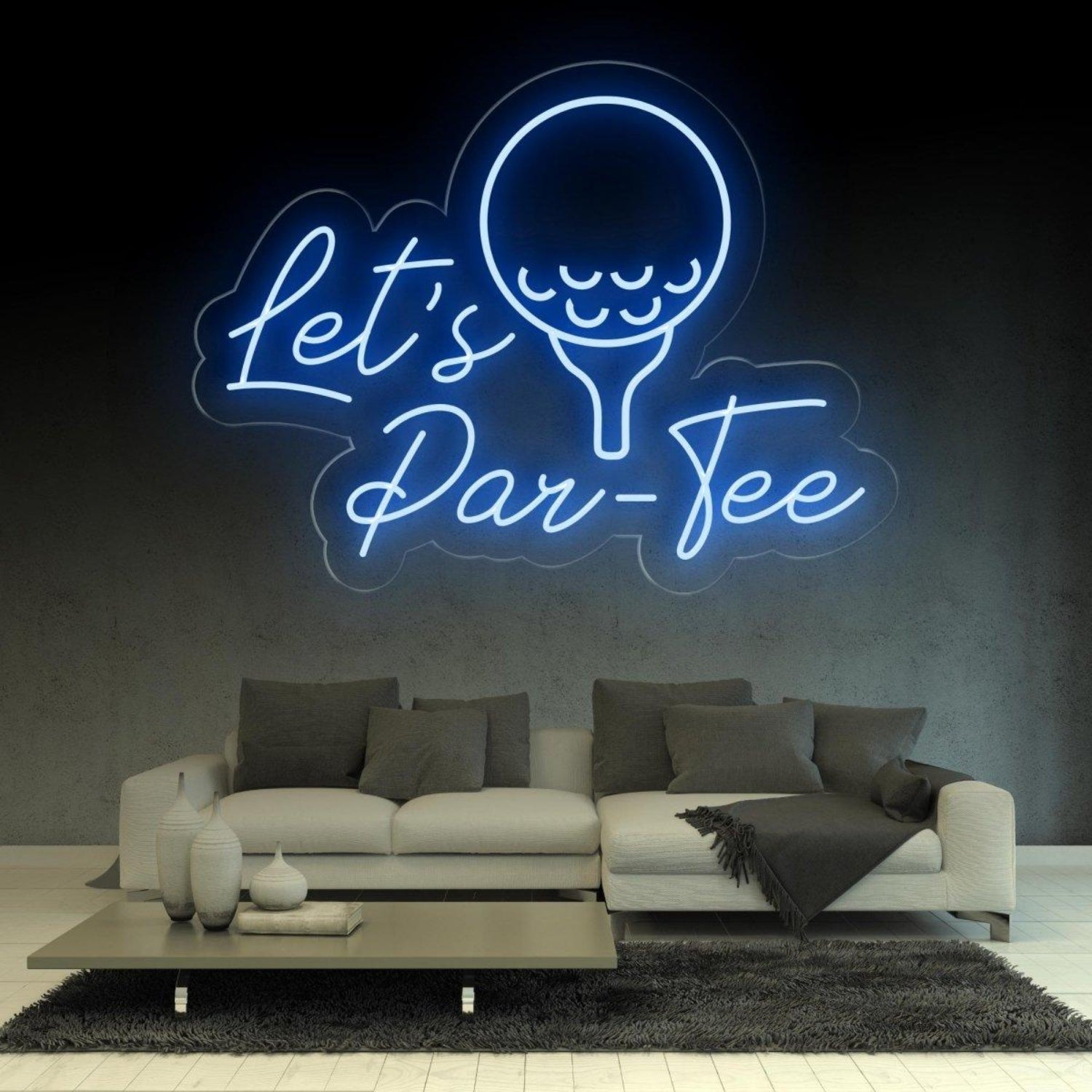 Lets Par-Tee Golf Led Neon Sign For Sports Bar Man Cave Decor | Shineneon