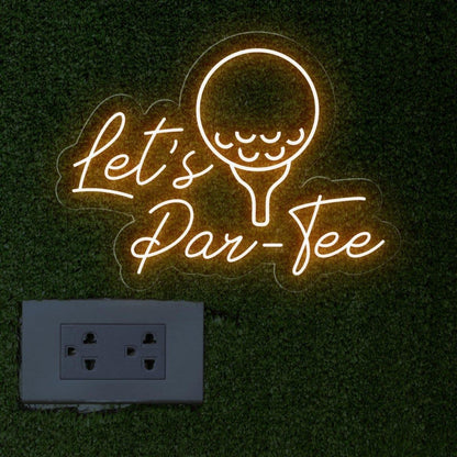 Lets Par-Tee Golf Led Neon Sign For Sports Bar Man Cave Decor | Shineneon