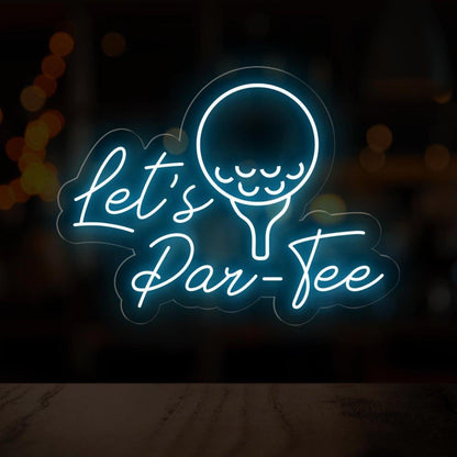 Lets Par-Tee Golf Led Neon Sign For Sports Bar Man Cave Decor | Shineneon