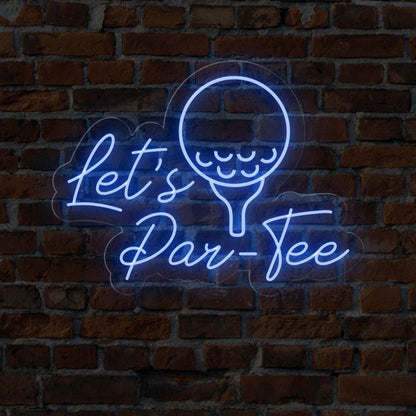 Lets Par-Tee Golf Led Neon Sign For Sports Bar Man Cave Decor | Shineneon