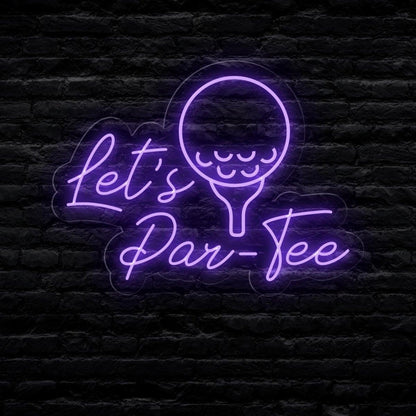 Lets Par-Tee Golf Led Neon Sign For Sports Bar Man Cave Decor | Shineneon