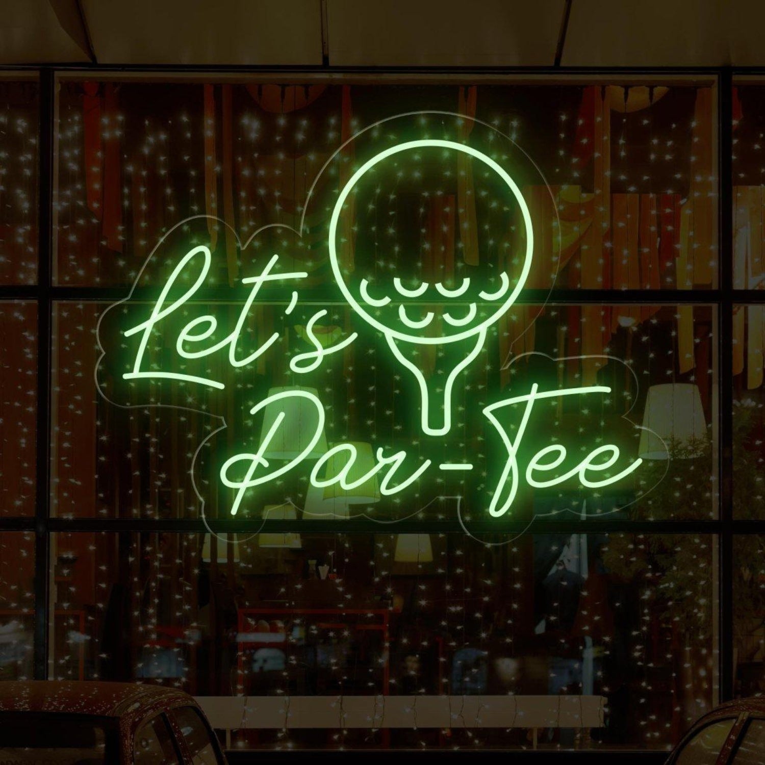 Lets Par-Tee Golf Led Neon Sign For Sports Bar Man Cave Decor | Shineneon