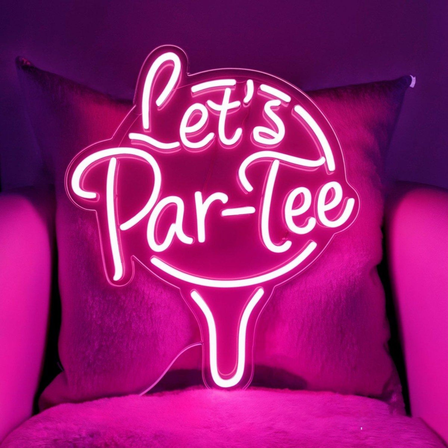 Lets Par-Tee Golf Neon Sign Fun Led Decor For Golf Lovers | Shineneon