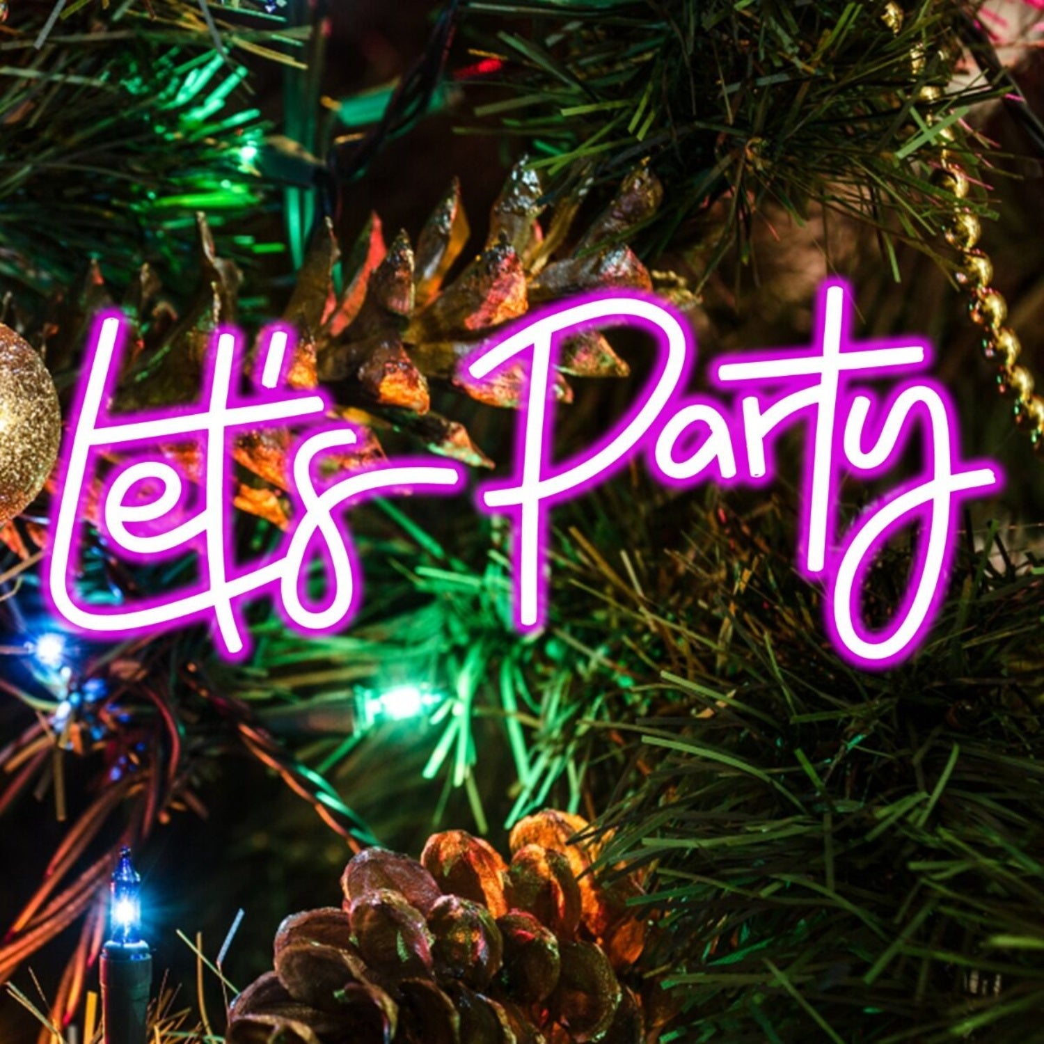 Lets Party Bright Pink Neon Lights Signs For Party Wedding | Shineneon