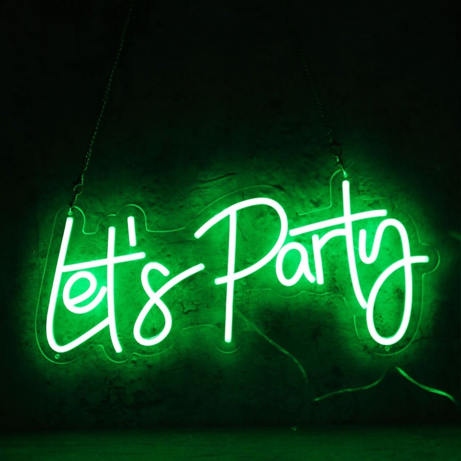 Lets Party Green Neon Sign | Shineneon