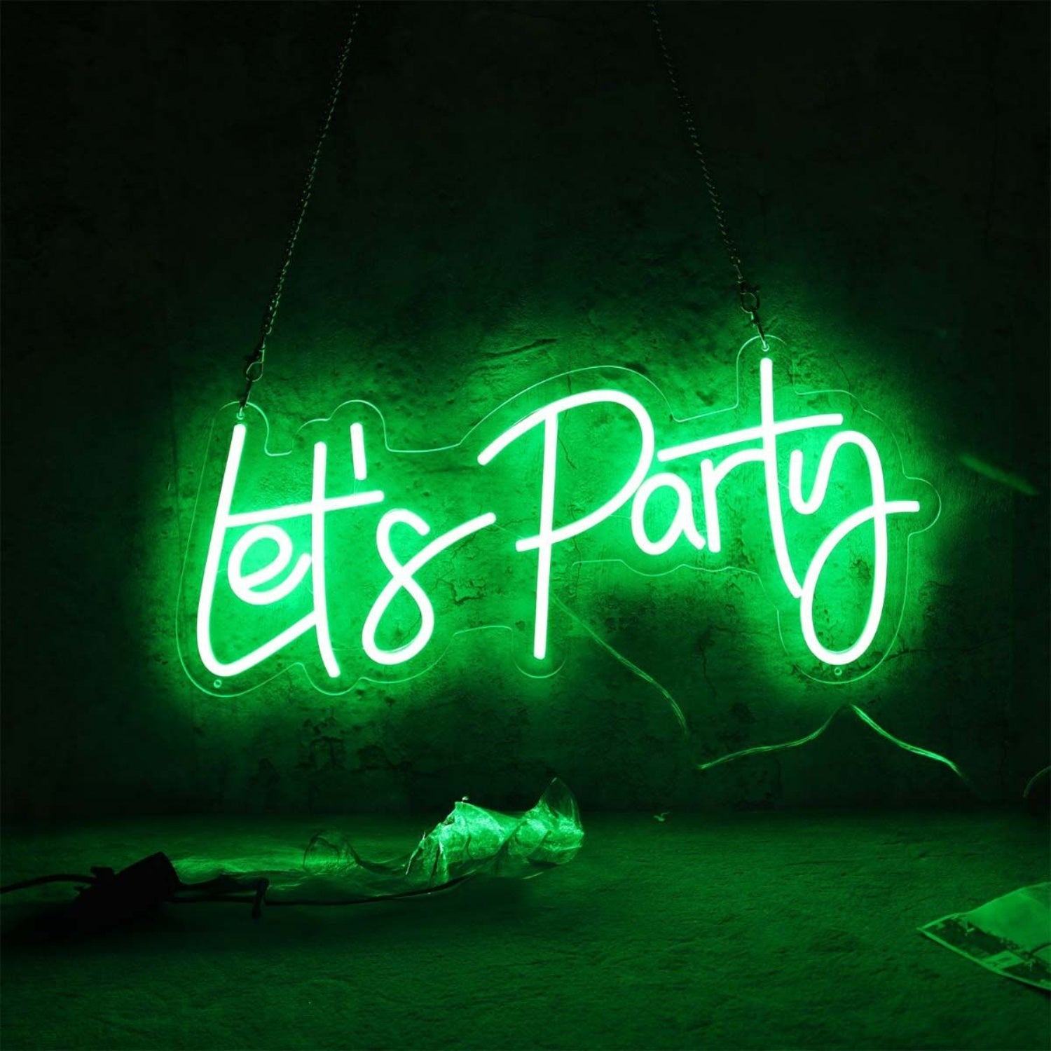 Lets Party Green Neon Sign | Shineneon