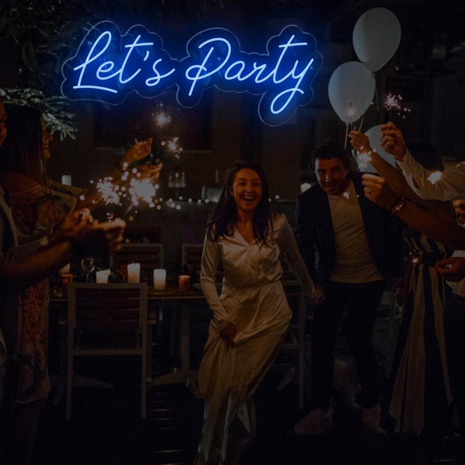 Lets Party Led Neon Sign Large Wall Decor | Shineneon