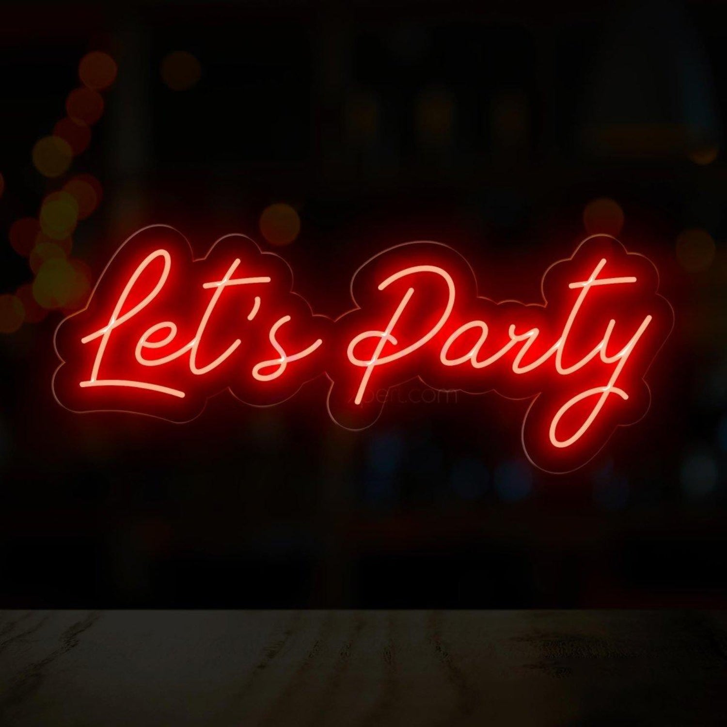 Lets Party Led Neon Sign Large Wall Decor | Shineneon