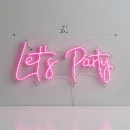 Let's Party LED Neon Sign Wall Neon Sign - 04 Size Image