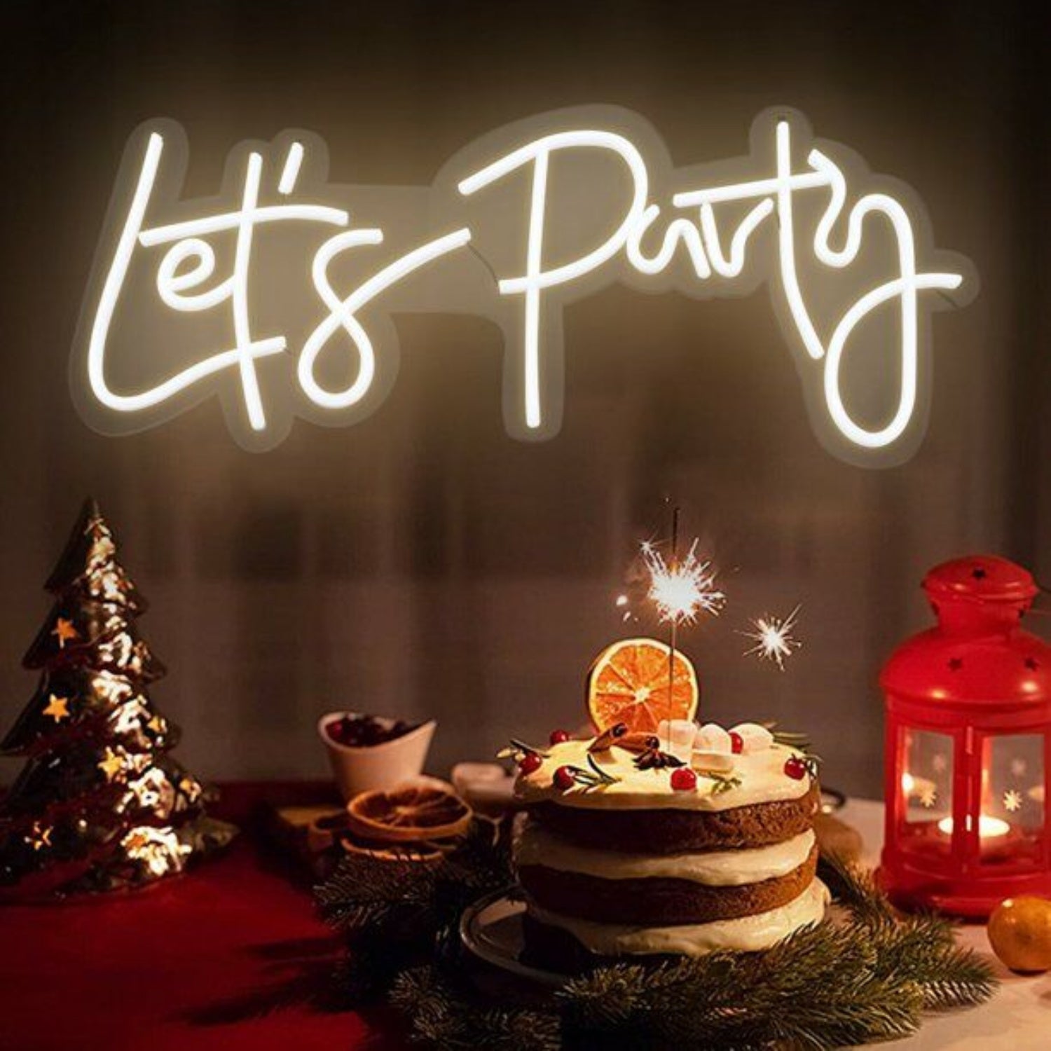 Lets Party Led Neon Sign Wedding Birthday Party Led Neon Sign | Shineneon