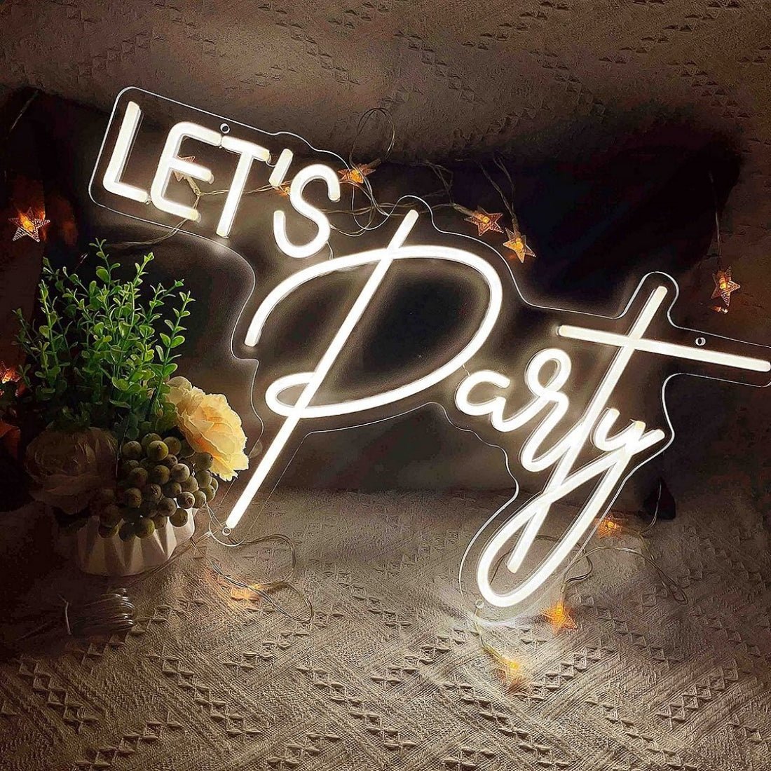 Lets Party Led Sign Business Neon Sign For Room - Shineneon