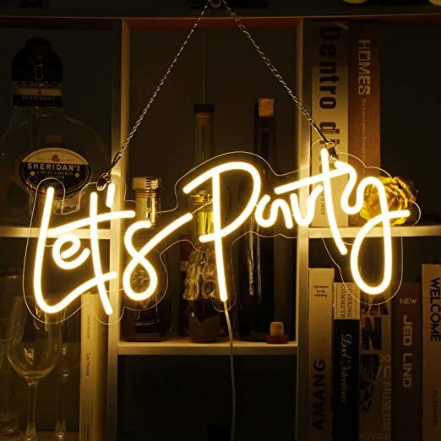 Lets Party Neon Sign Christmas Party Room Decor | Shineneon