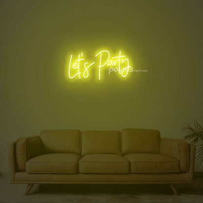 Lets Party Neon Sign For Celebratory And Fun Spaces | Shineneon