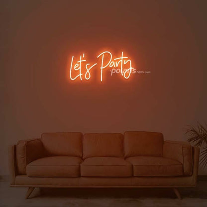 Lets Party Neon Sign For Celebratory And Fun Spaces | Shineneon