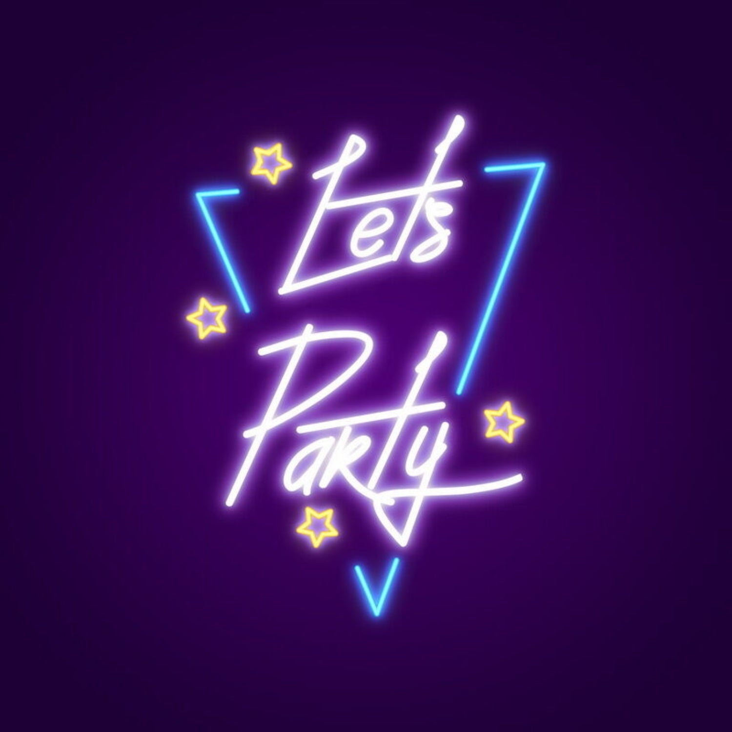 Lets Party Neon Sign Get The Party Started With This Fun Sign | Shineneon