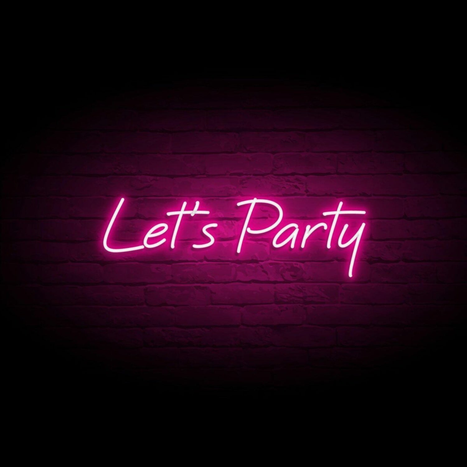Lets Party Neon Sign Neon Art For Party Room Wall Decor | Shineneon