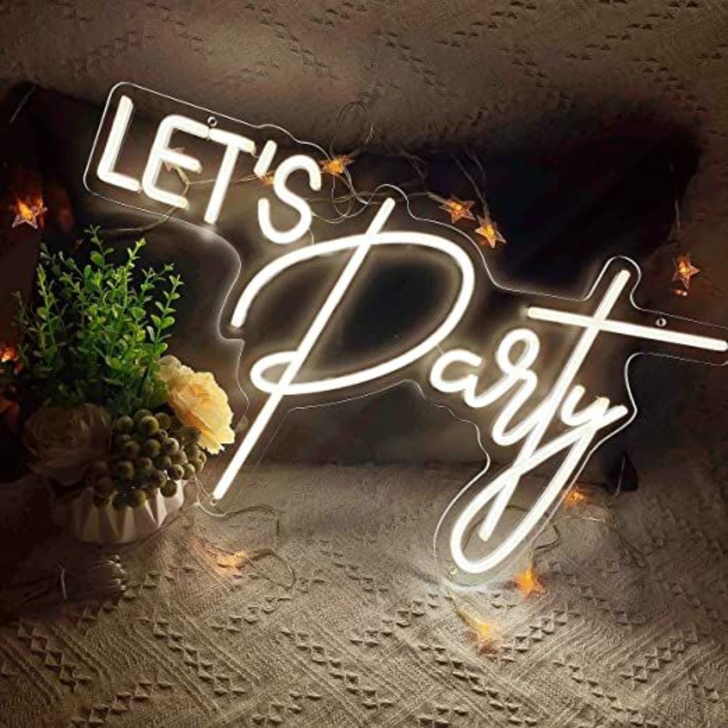 Lets Party Neon Sign Party Wedding Birthday Decor | Shineneon