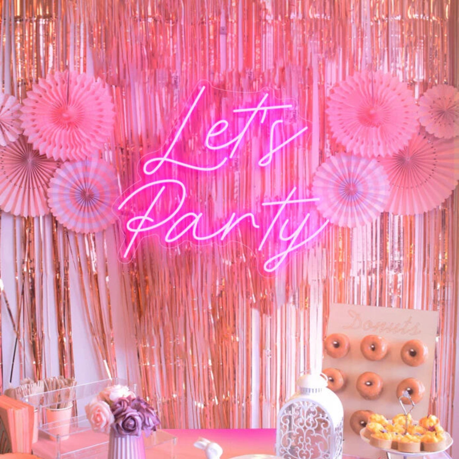 Lets Party Neon Sign Wedding Parties Decor | Shineneon