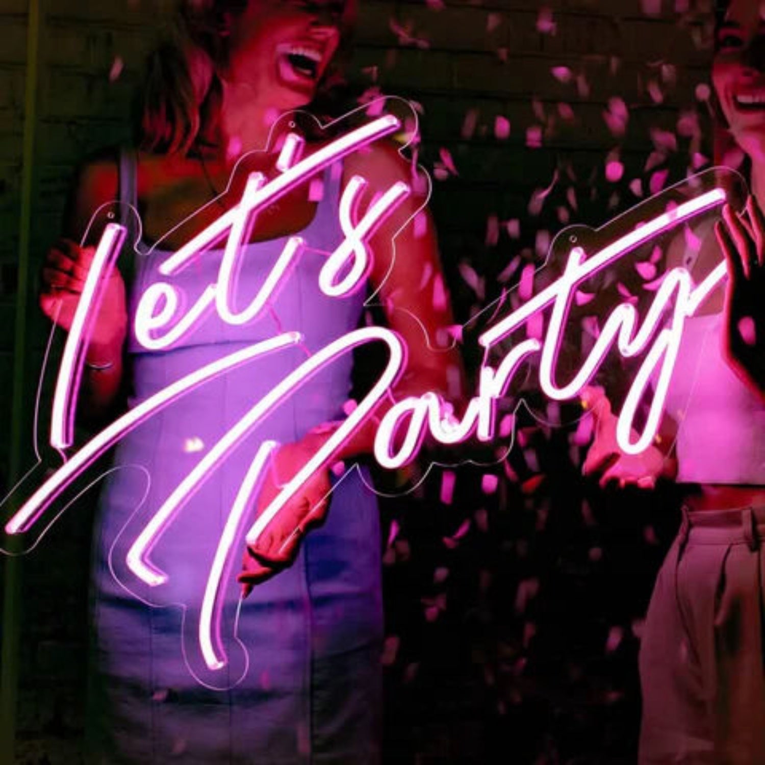 Lets Party Pink Neon Sign For Wedding Party Decor | Shineneon