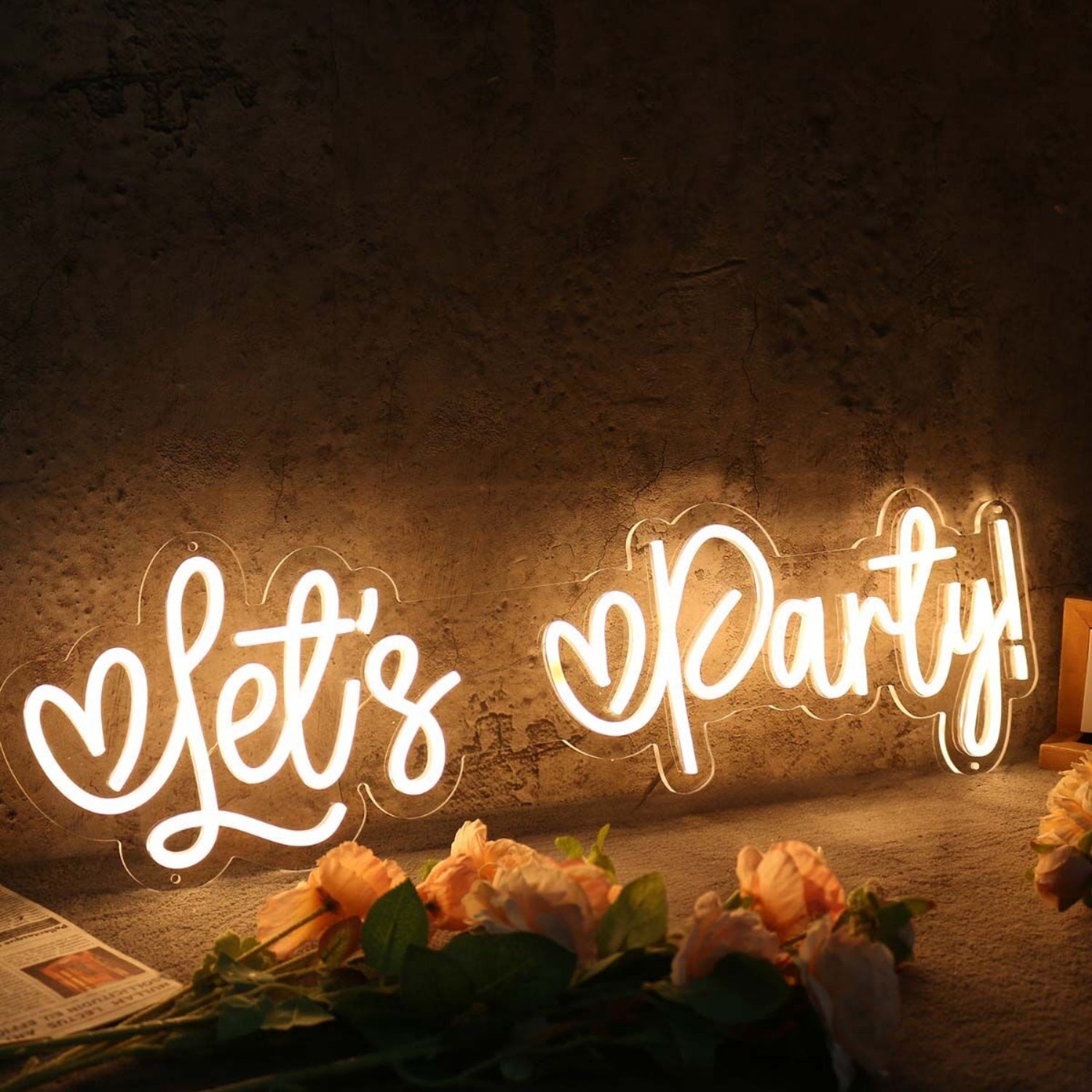 Lets Party Yellow Neon Sign | Shineneon
