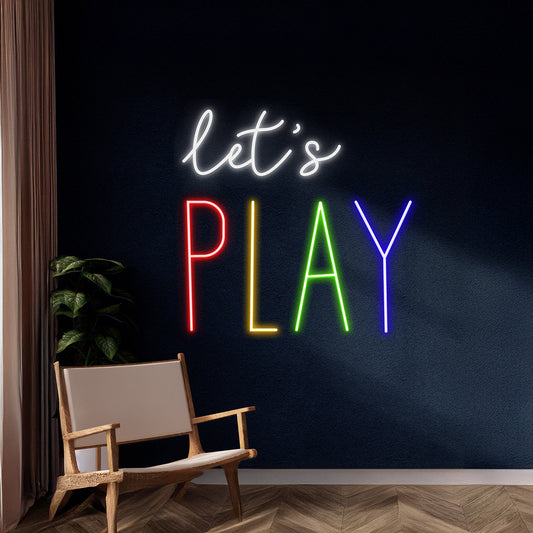 Lets Play Neon Sign