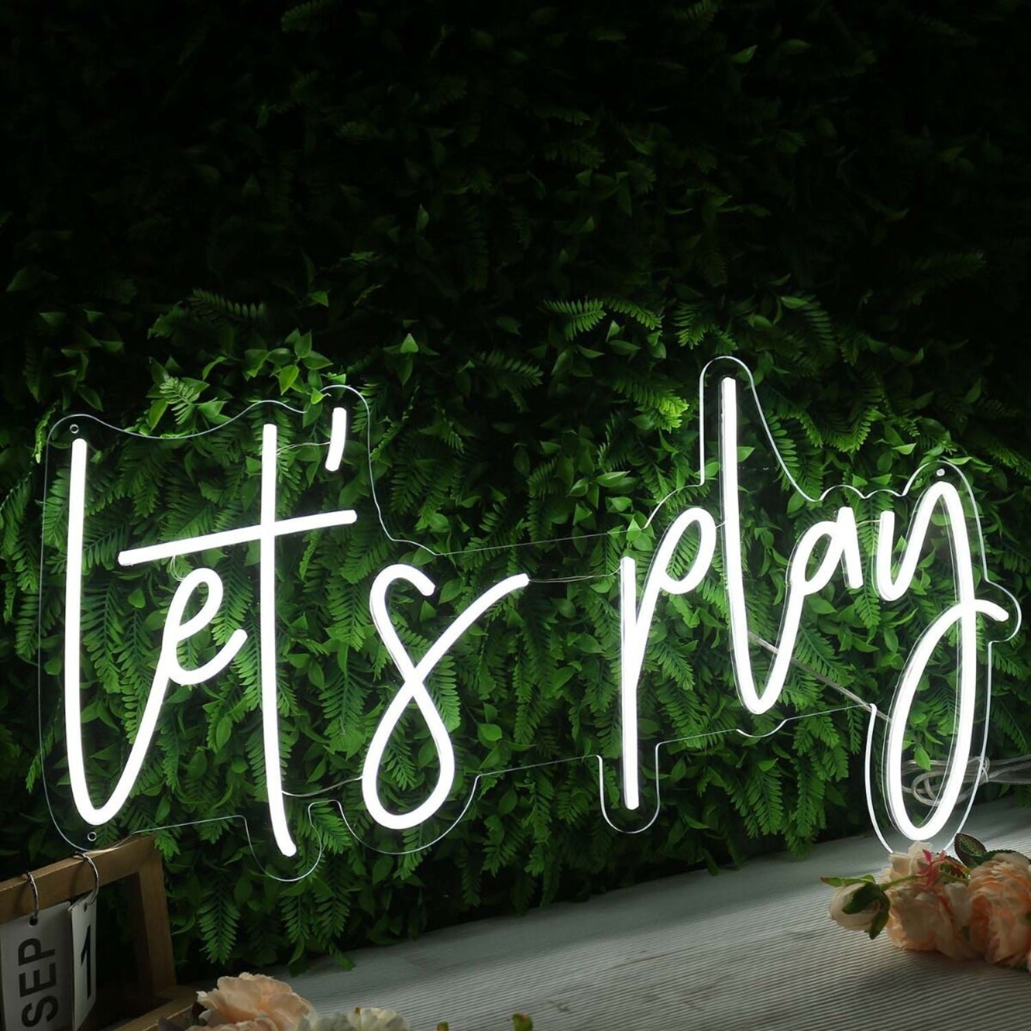 Lets Play White Led Neon Sign - Shineneon