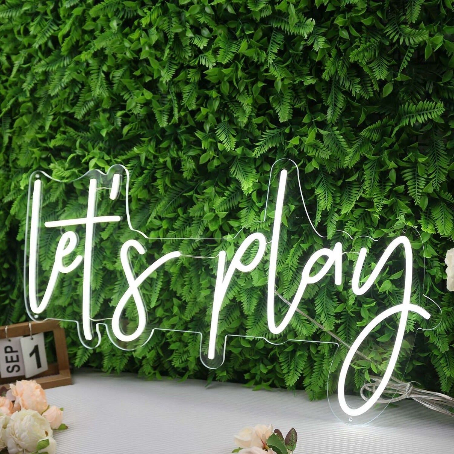 Lets Play White Led Neon Sign - Shineneon