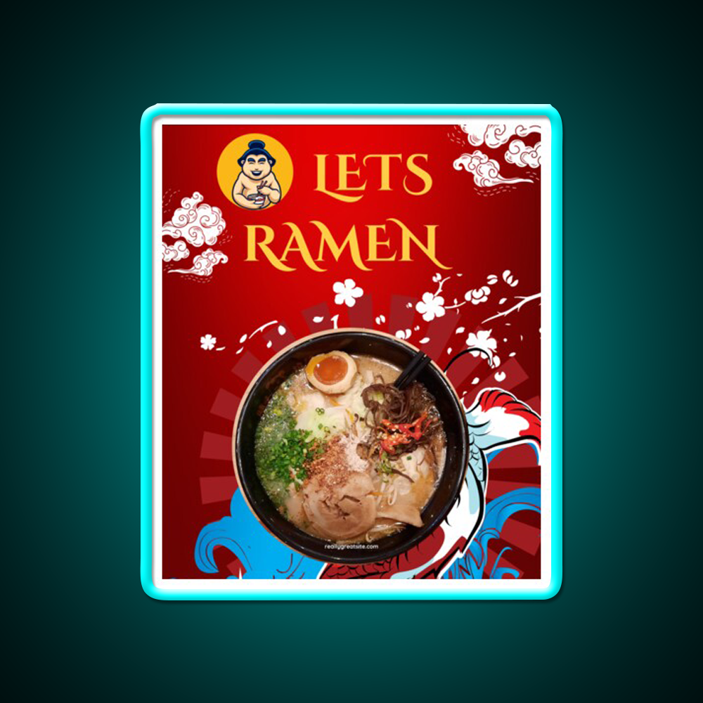 Lets Ramen Led Neon Sign Chinese Food Rgb Color
