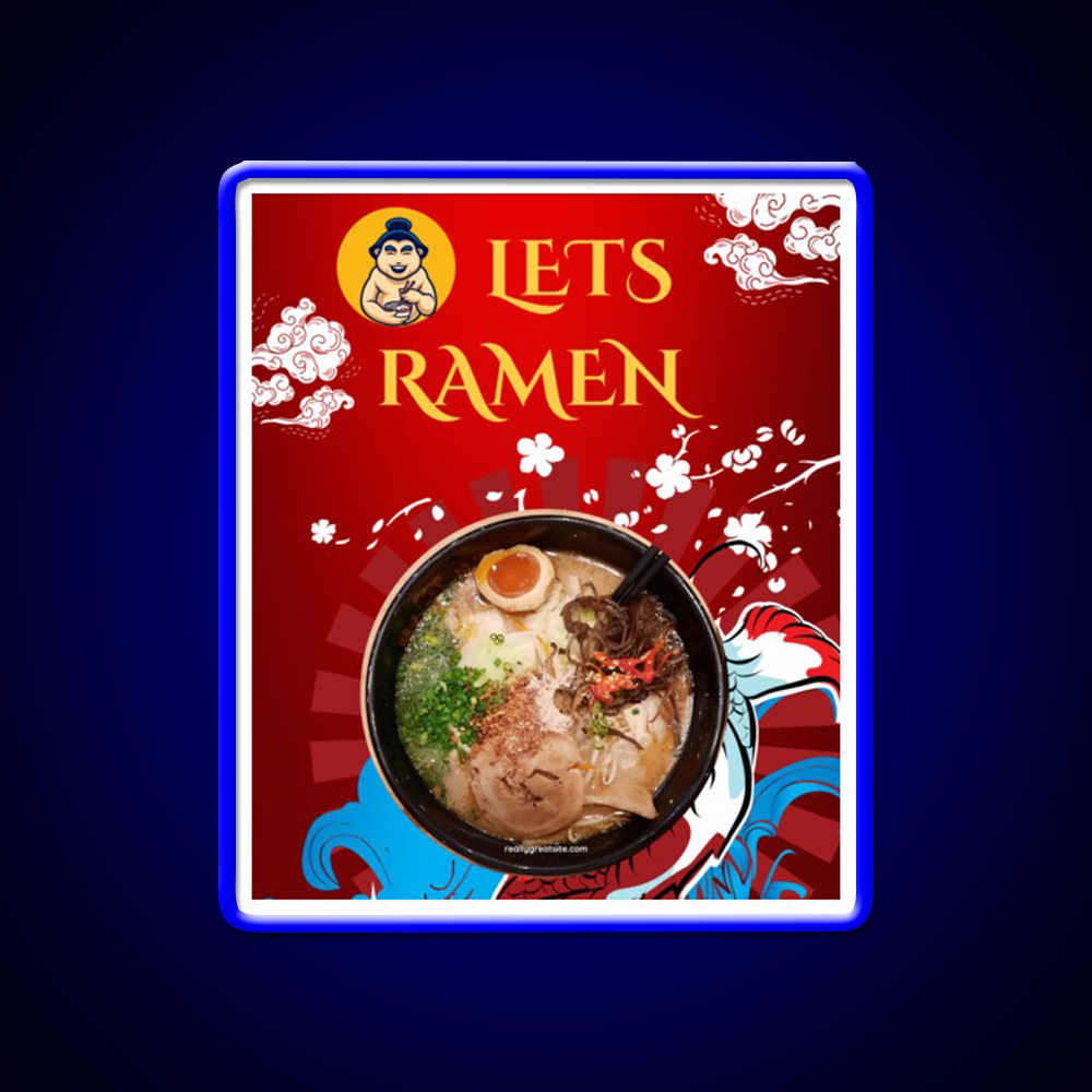 Lets Ramen Led Neon Sign Chinese Food Rgb Color