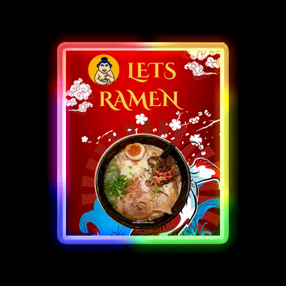 Lets Ramen Led Neon Sign Chinese Food Rgb Color