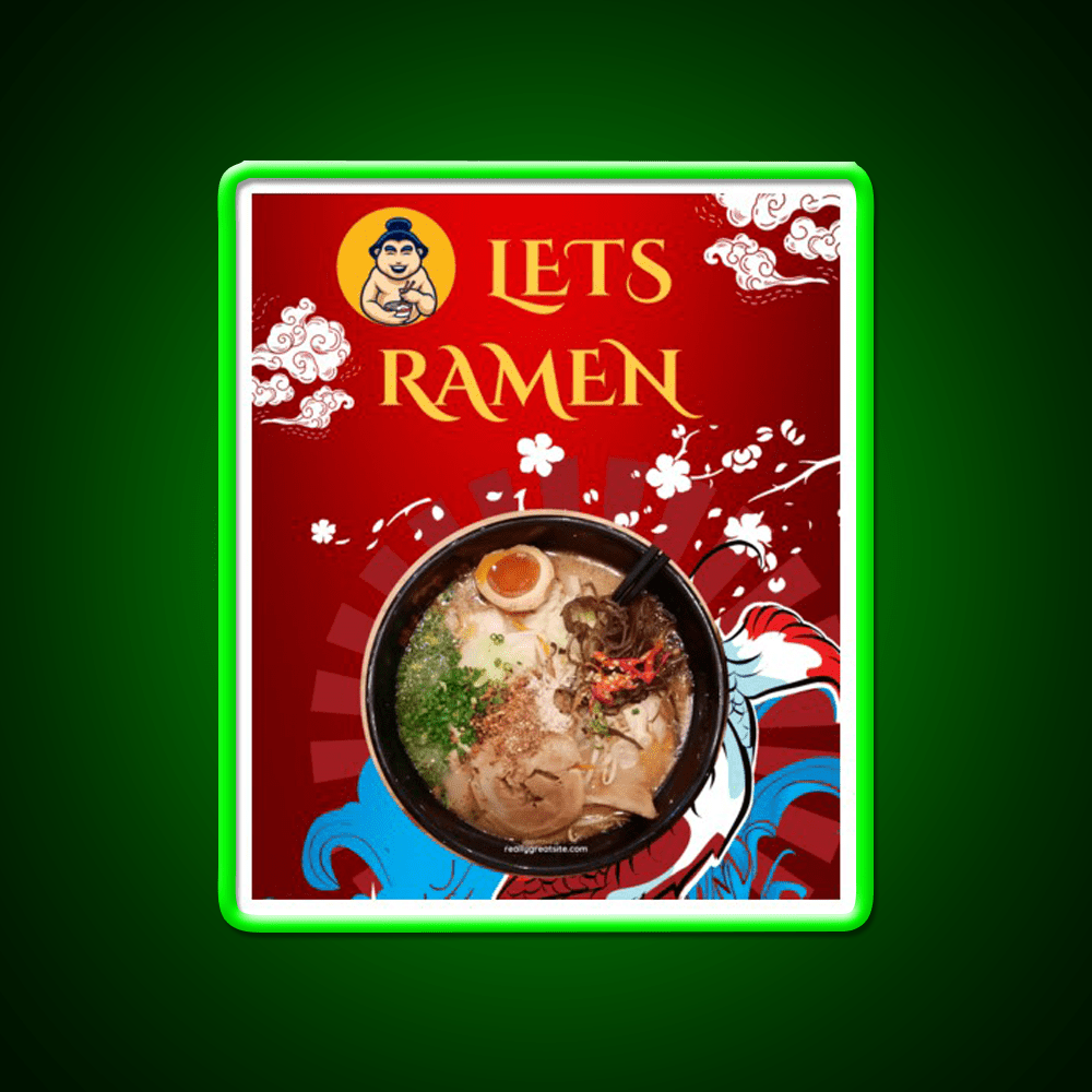 Lets Ramen Led Neon Sign Chinese Food Rgb Color - Shineneon