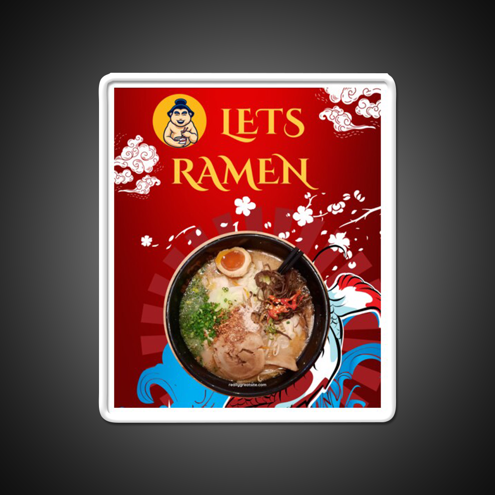 Lets Ramen Led Neon Sign Chinese Food Rgb Color