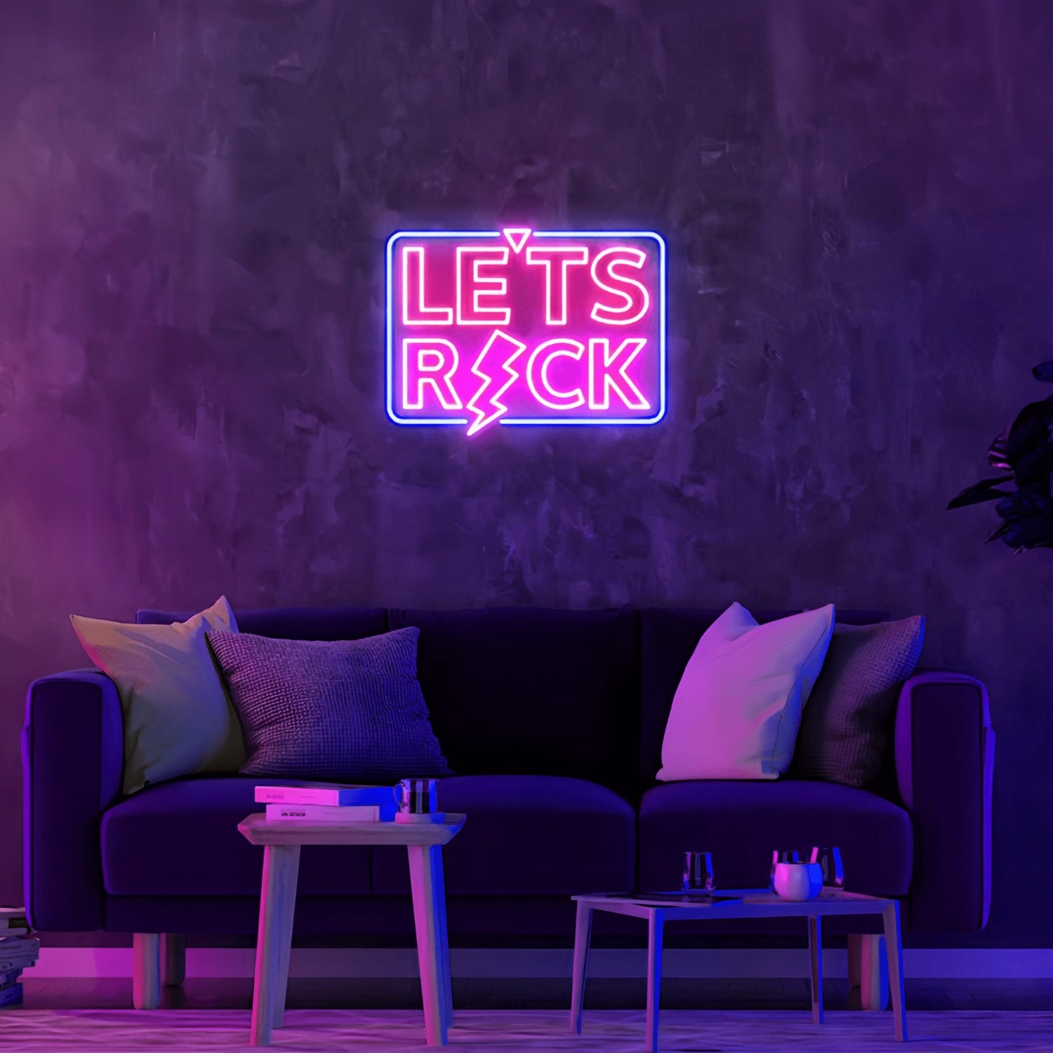 Lets Rock Music Neon Art Amplify Your Musical Vibes | Shineneon