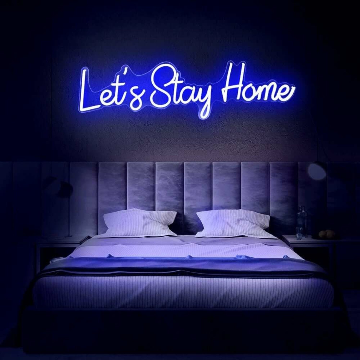 Lets Stay Home Led Neon Sign For Home Decor - Shineneon