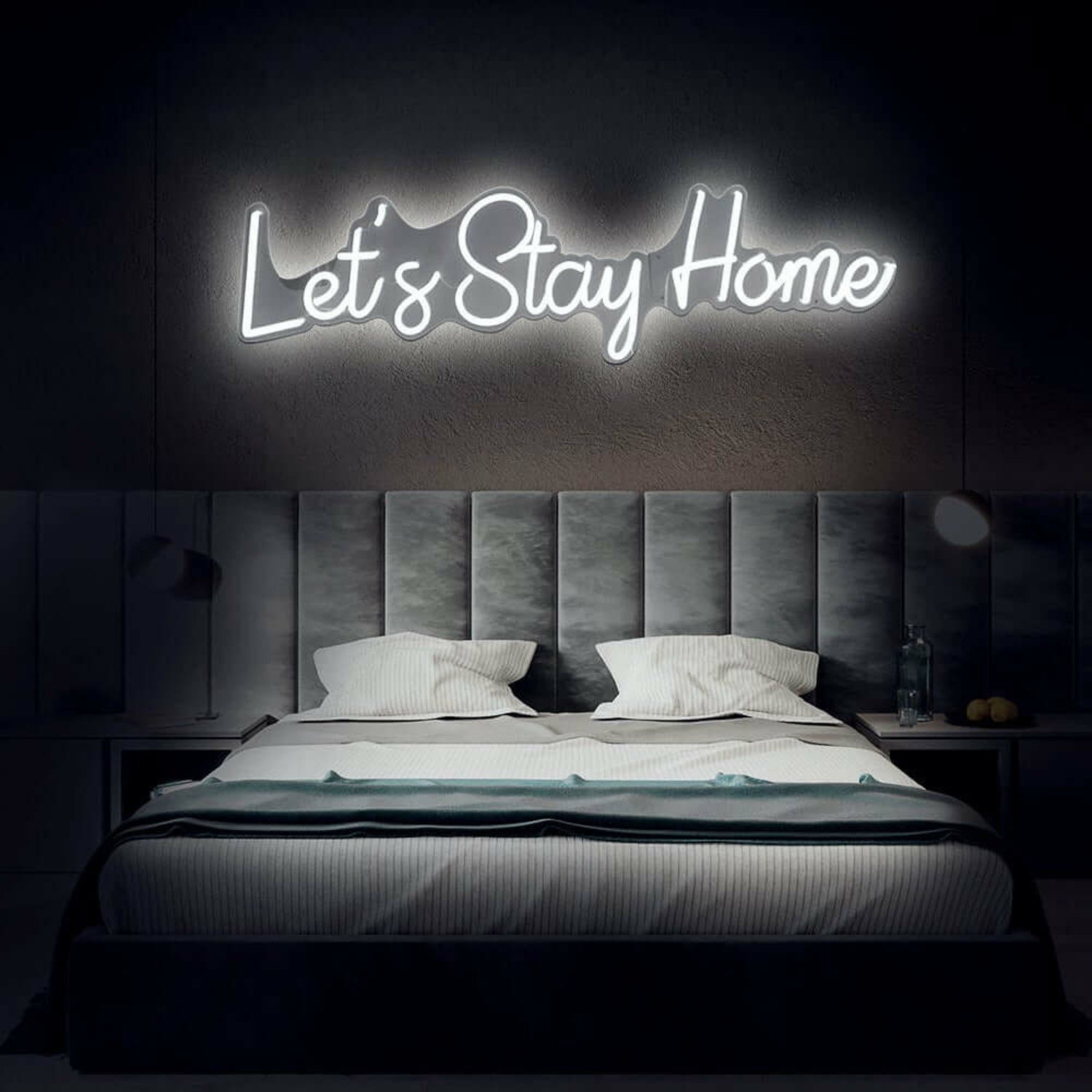 Lets Stay Home Led Neon Sign For Home Decor - Shineneon