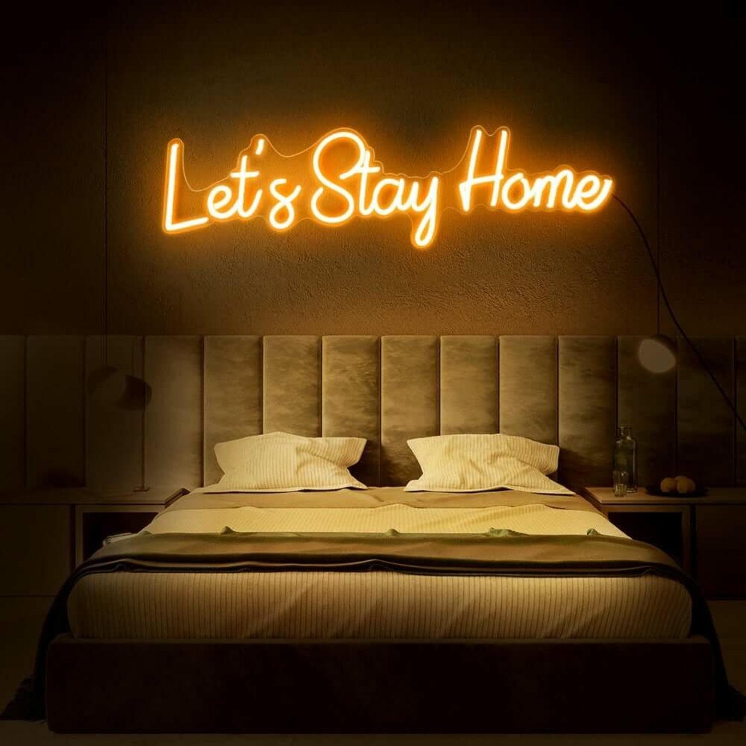 Lets Stay Home Led Neon Sign For Home Decor - Shineneon