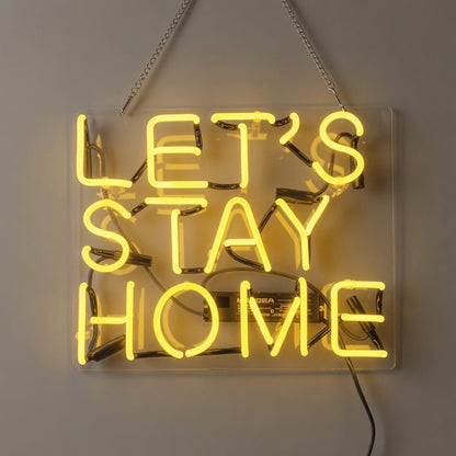 Let's Stay Home LED Neon Sign Home Decor Wall Neon Sign - Shineneon