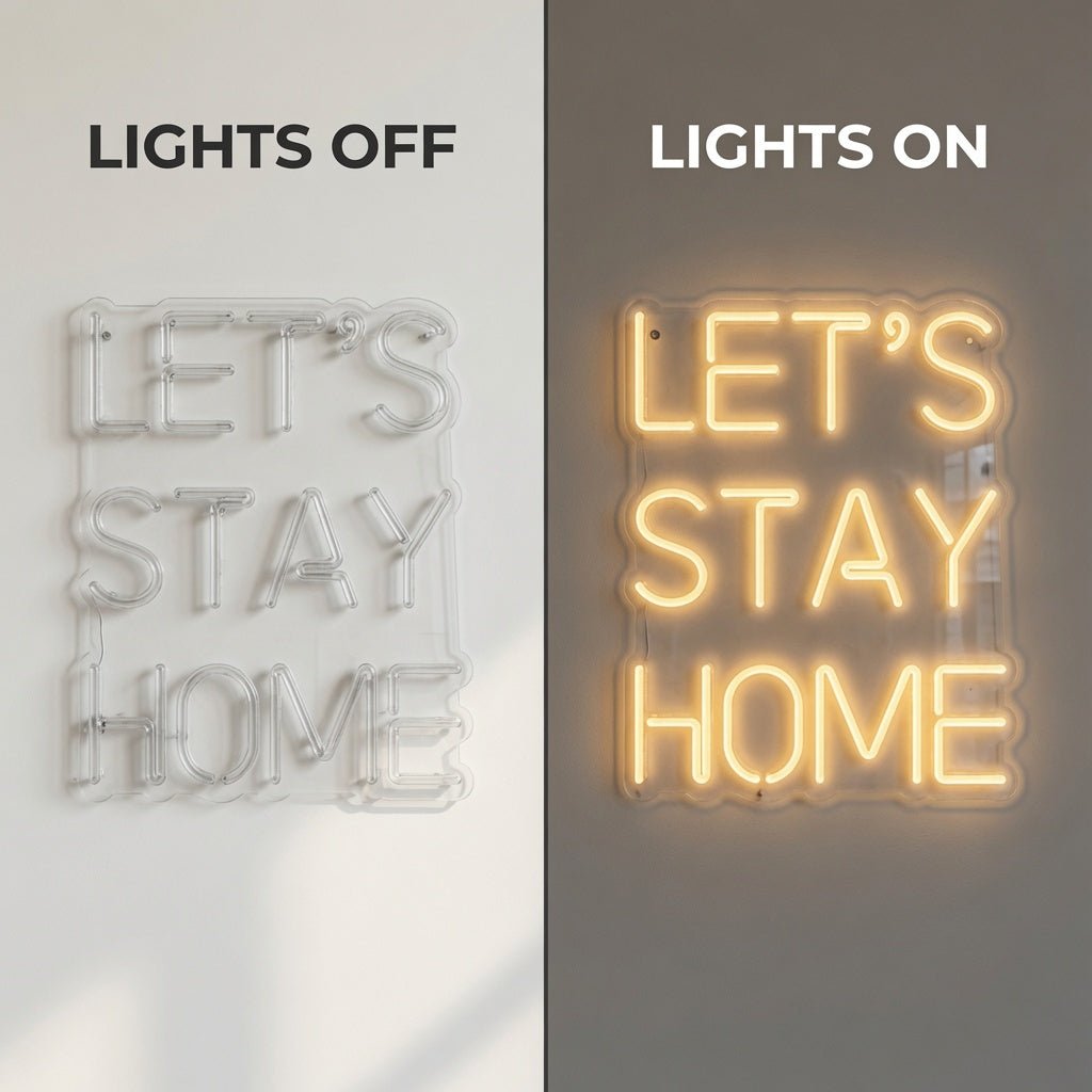 Let's Stay Home LED Neon Sign Home Wall Art - Shineneon