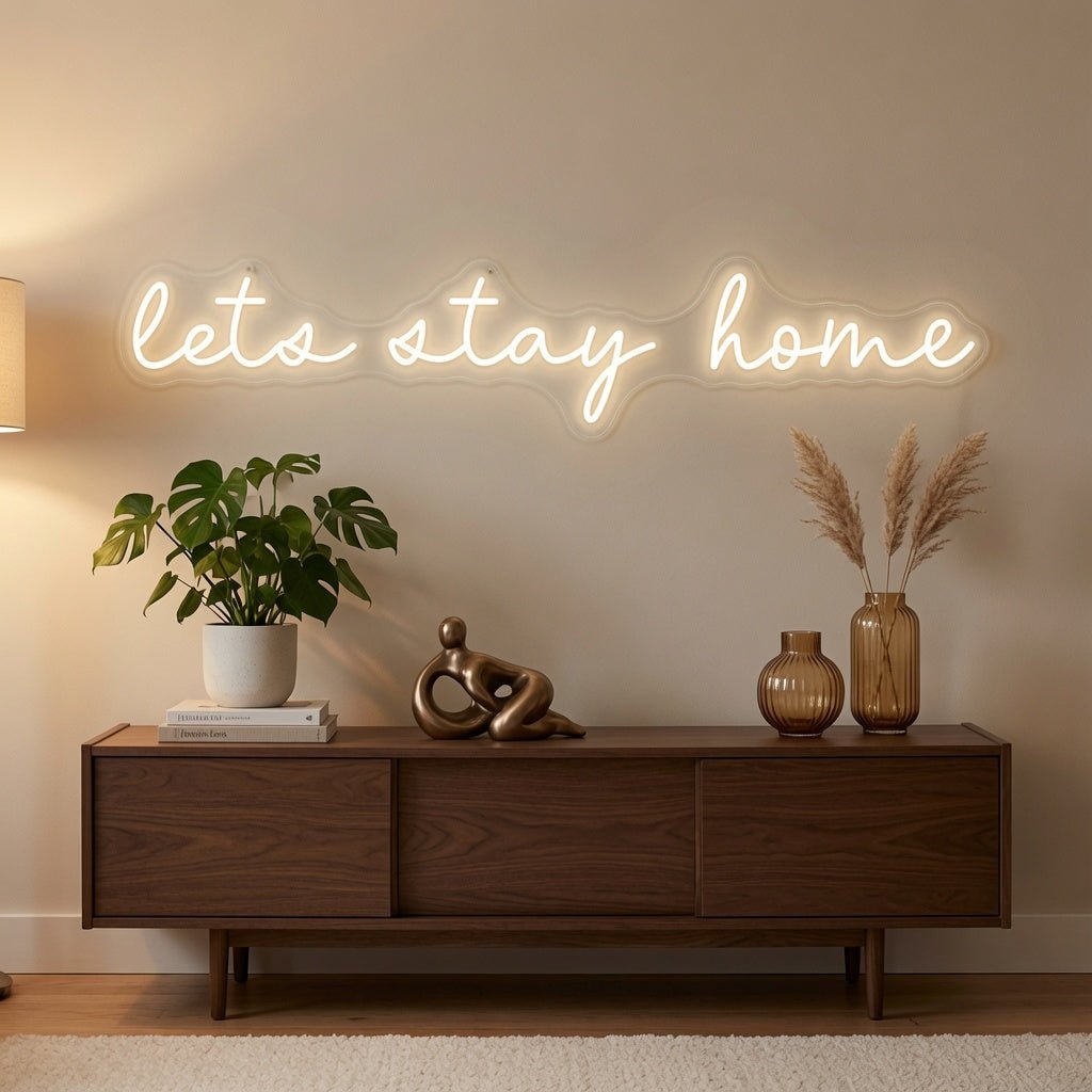 Let's Stay Home LED Neon Sign Wall Art - Shineneon