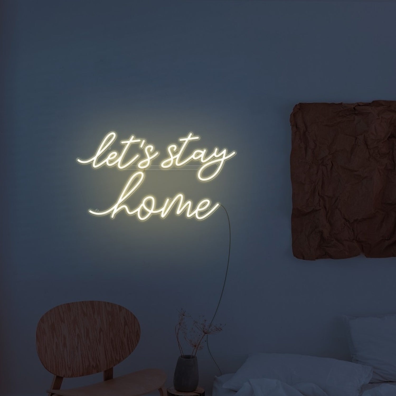 Lets Stay Home Led Neon Sign Wall Art | Shineneon