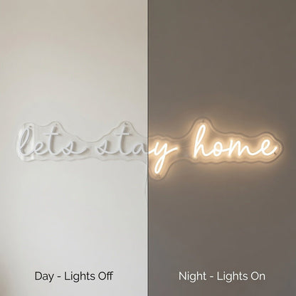 Let's Stay Home LED Neon Sign Wall Art Wall Neon Sign - Shineneon