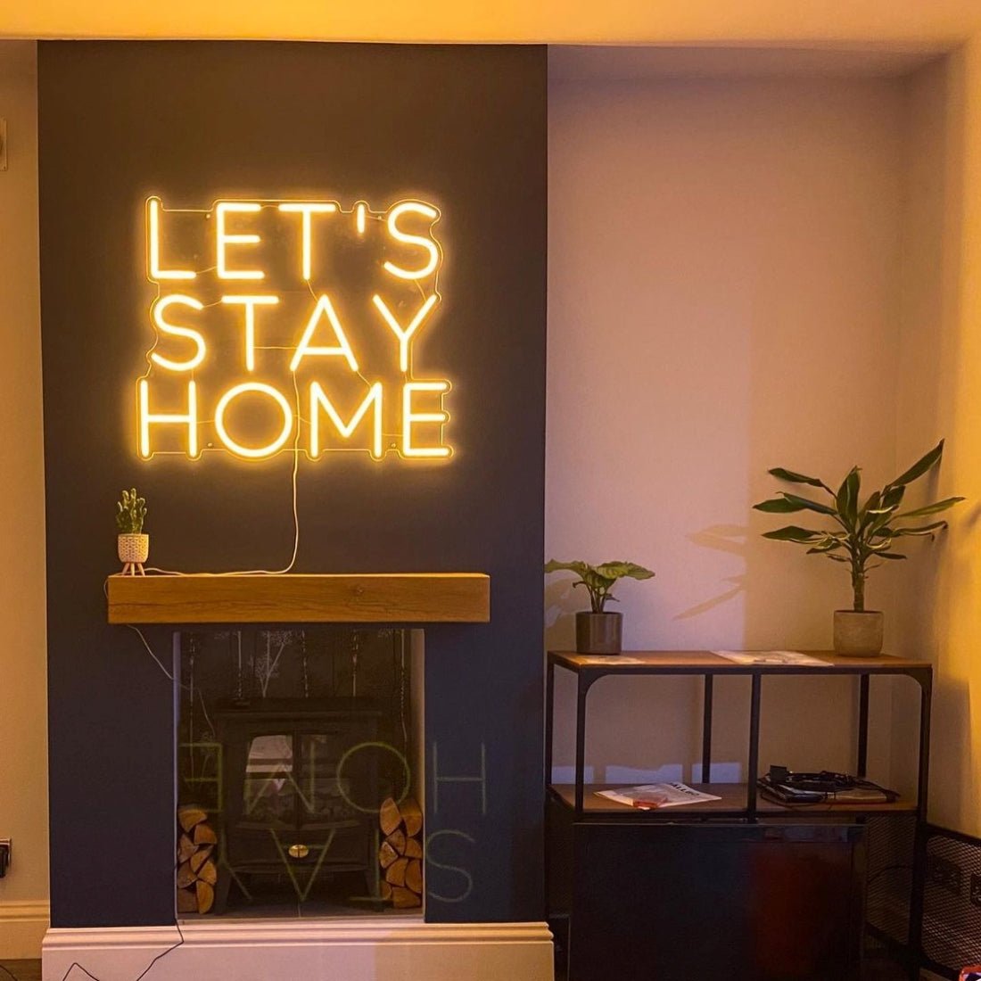 Lets Stay Home Neon Signs Neon Lights Led Neon Signs - Shineneon