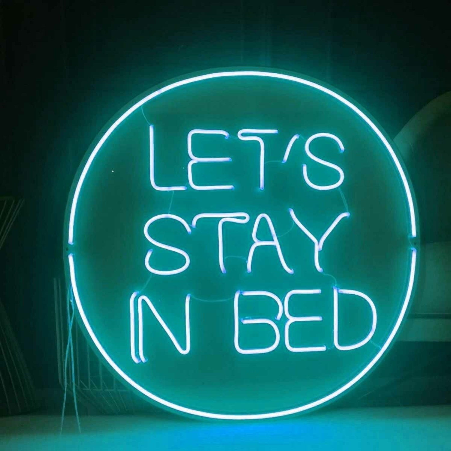 Lets Stay In Bed Cozy Neon Invitation Frelaxation | Shineneon