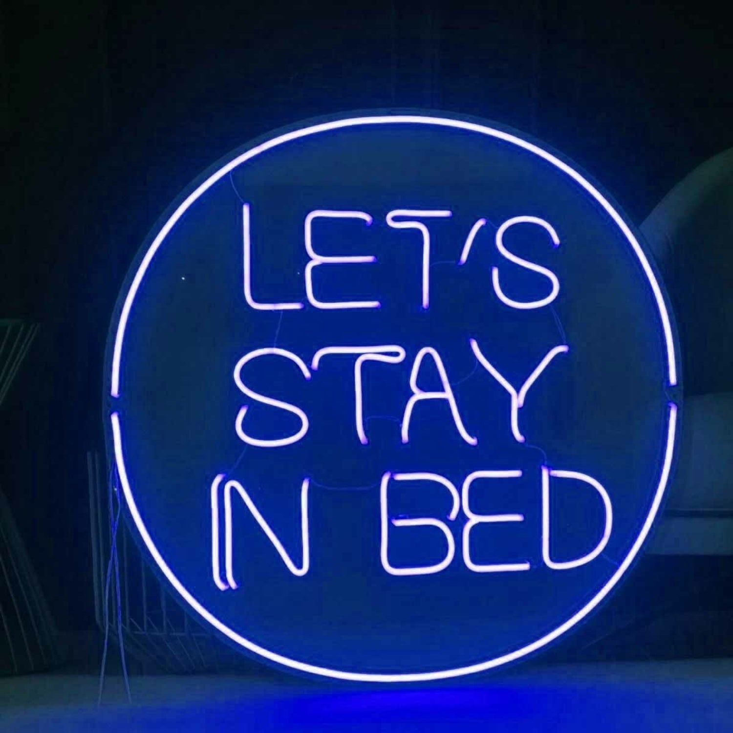 Lets Stay In Bed Cozy Neon Invitation Frelaxation | Shineneon